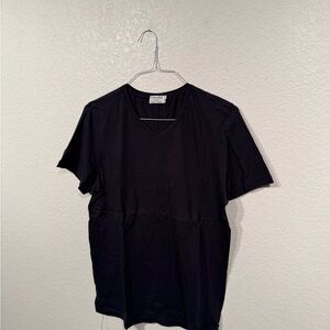 Frame Denim Classic Black V-Neck Tee